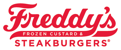 Freddy's logo in red and white