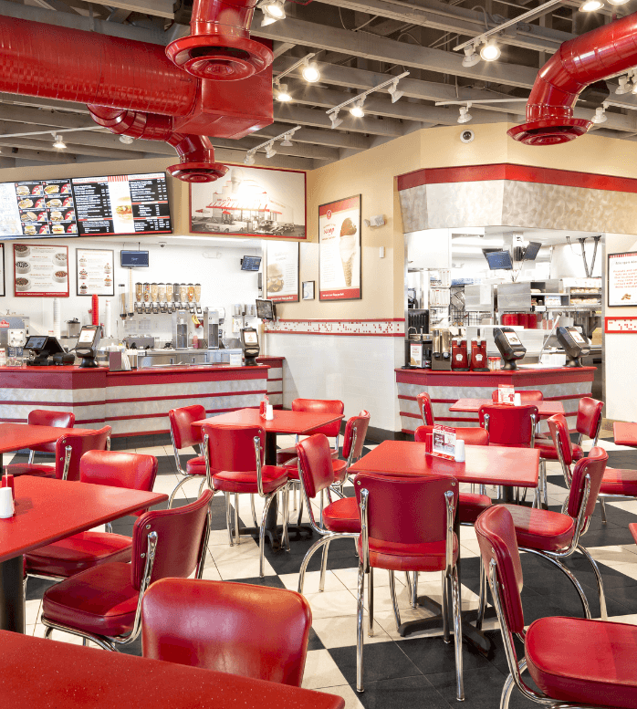 The interior of a Freddy's